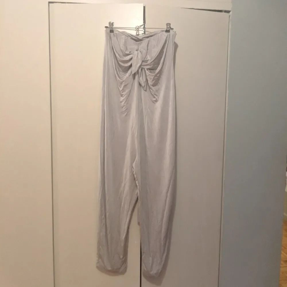 Zara silver strapless jumpsuit - Picture 5 of 7